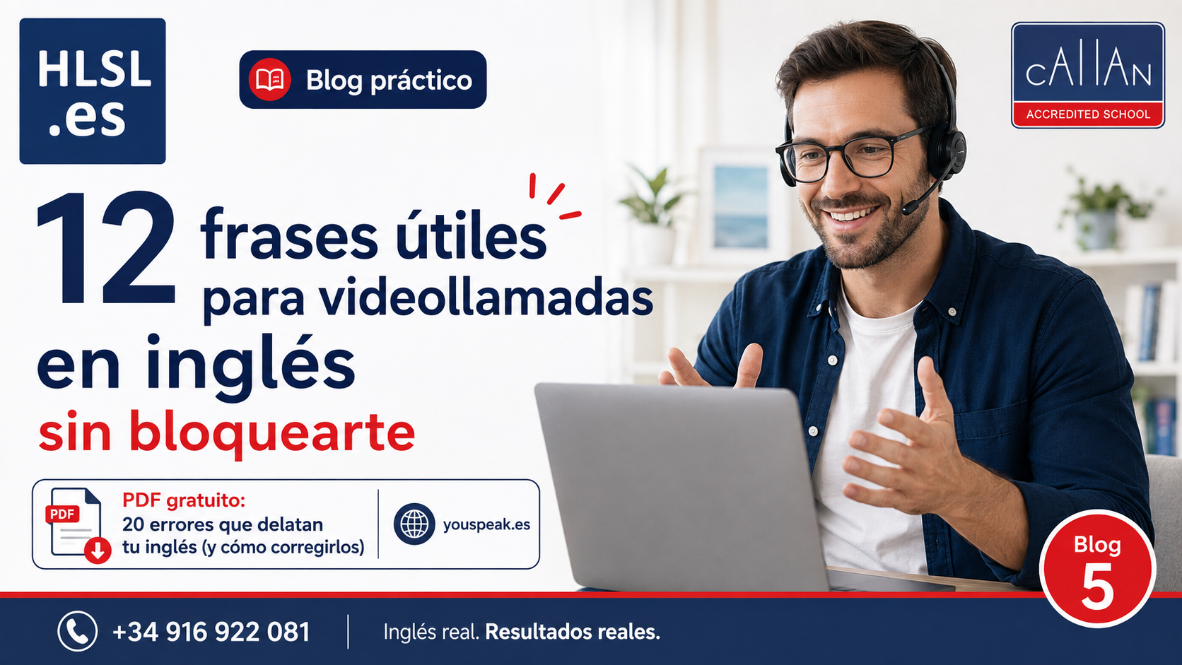 12 frases útiles para videollamadas en inglés